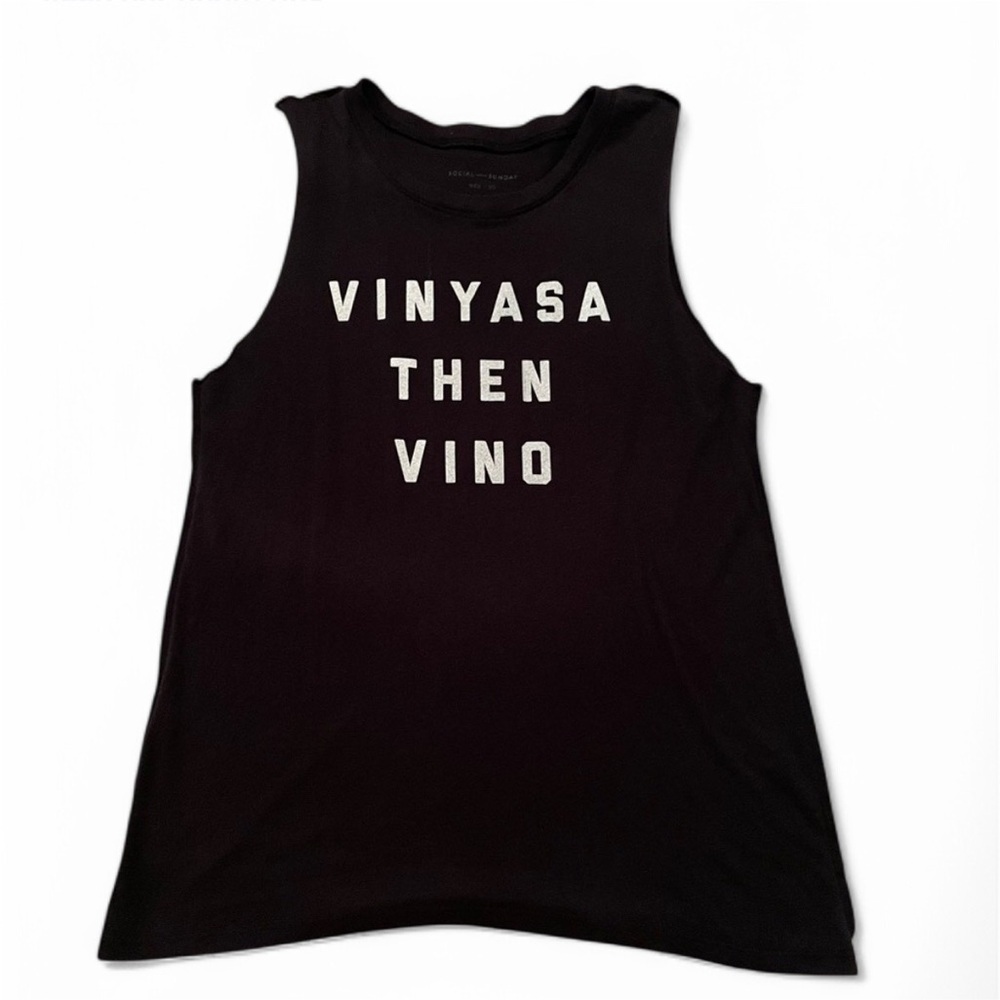 Social Sunday Vinyasa Then Vino Tank, Size M/L